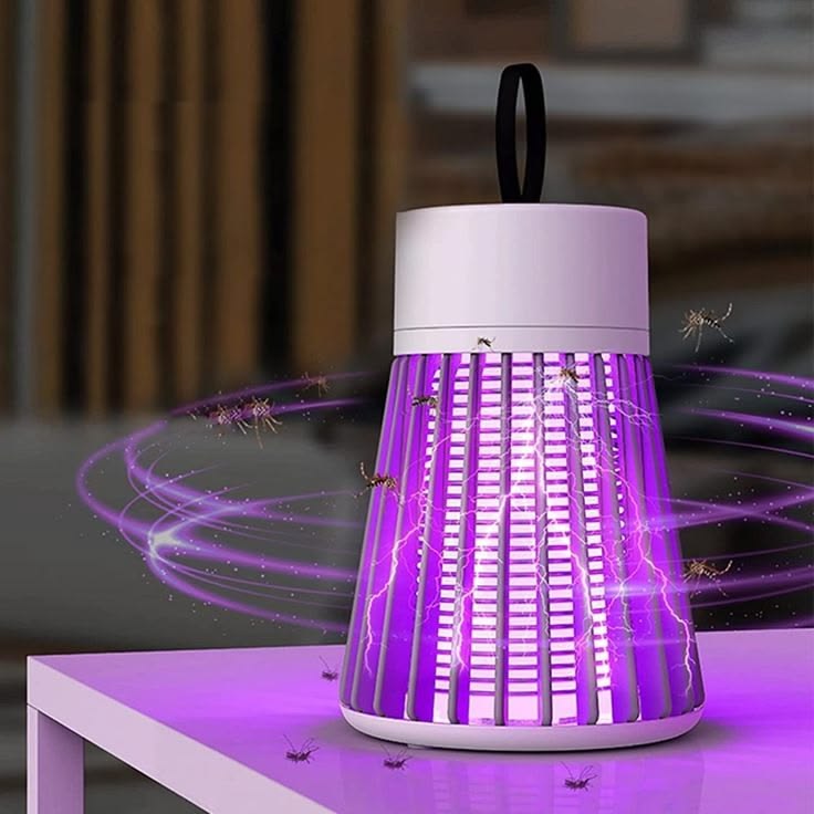 2-in-1 Electric Mosquito Killer Lamp & LED Night Light | USB Rechargeable Bug Zapper for Bedroom, Patio, and Outdoor Camping